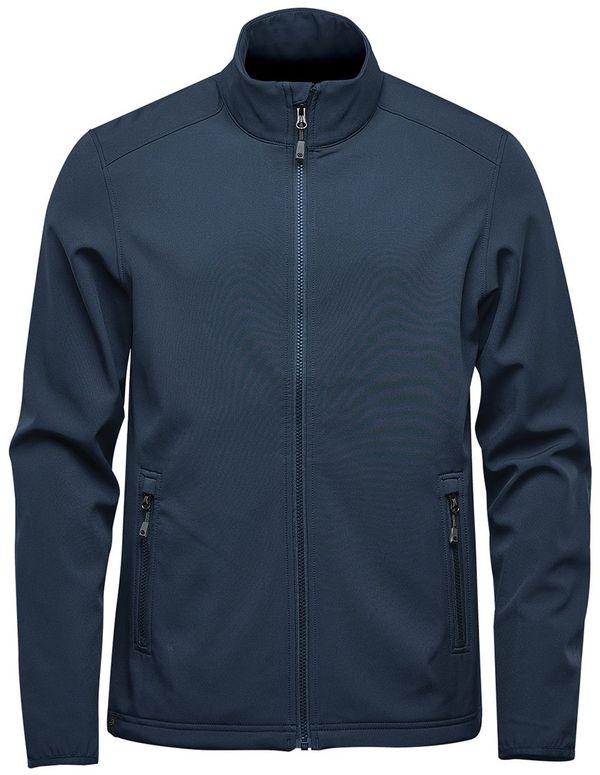 Am image of a Custom Stormtech Men's Narvik Softshell in Navy!