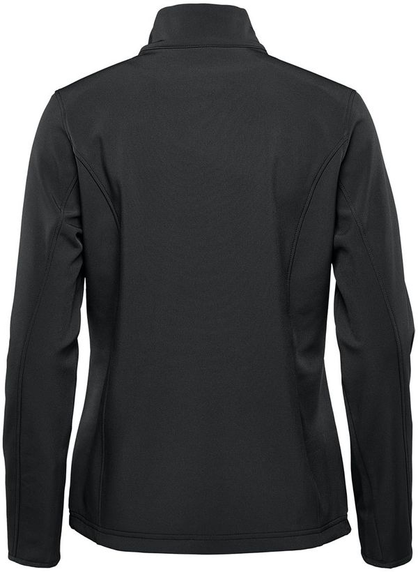 Am image of a Custom Stormtech Women's Narvik Softshell in Black!
