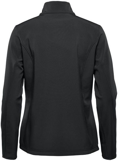Am image of a Custom Stormtech Women's Narvik Softshell in Black!