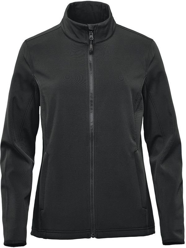 Am image of a Custom Stormtech Women's Narvik Softshell in Black!