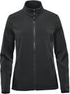 Am image of a Custom Stormtech Women's Narvik Softshell in Black!