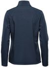 Am image of a Custom Stormtech Women's Narvik Softshell in Navy!