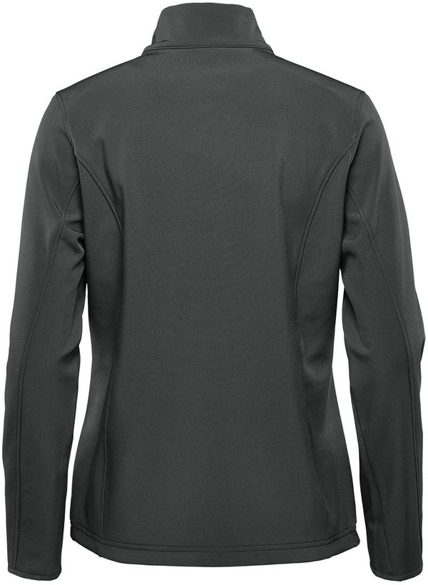 Am image of a Custom Stormtech Women's Narvik Softshell in Dolphin!