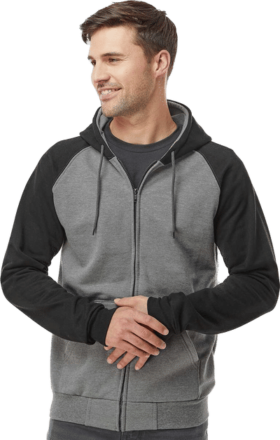 An image of a Custom King FashionFleece Raglan Hooded Full Zip Sweatshirt!