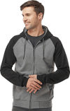 An image of a Custom King FashionFleece Raglan Hooded Full Zip Sweatshirt!