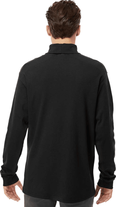 Am image of a Custom King Fashion Interlock Turtleneck Long Sleeve Tshirt in Black!