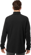 Am image of a Custom King Fashion Interlock Turtleneck Long Sleeve Tshirt in Black!