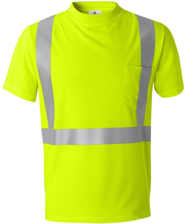 An image of a Custom Kishigo High Performance Microfiber T Shirt in Lime!