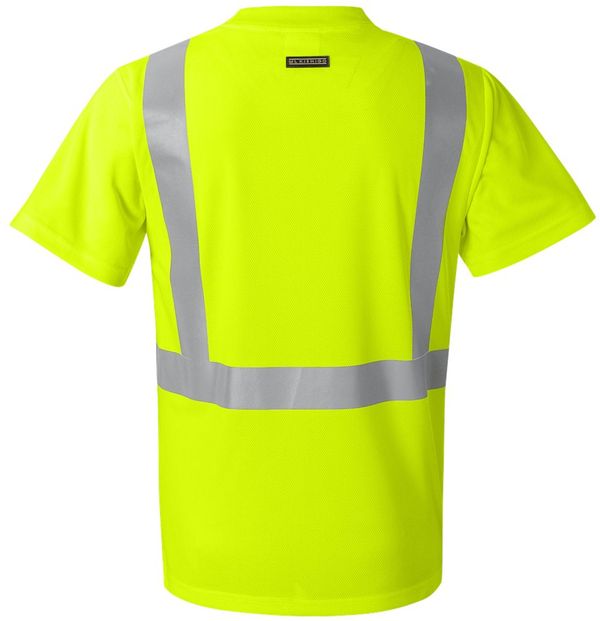 An image of a Custom Kishigo High Performance Microfiber T Shirt in Lime!