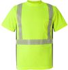 An image of a Custom Kishigo Premium Black Series Breathable Tape Class 2 T shirt in Lime!