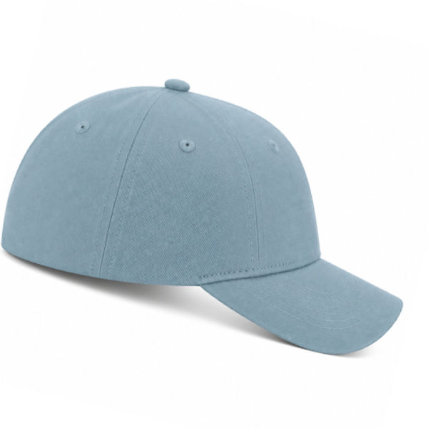 An image of a Custom KOI Cotton Twill Snapback Cap in Blue Mist!