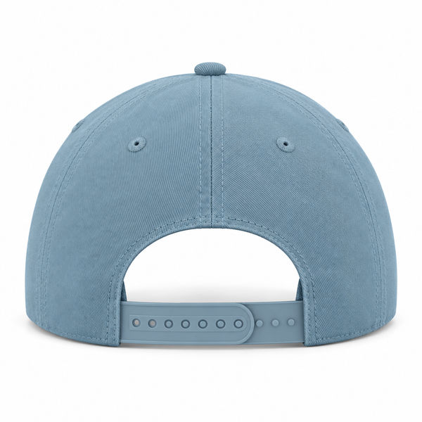 An image of a Custom KOI Cotton Twill Snapback Cap in Blue Mist!