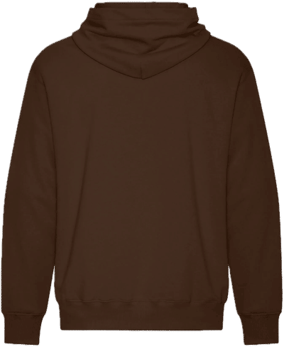 Am image of a Custom Koi Element CFF Pullover Hood in Coffee Brown!