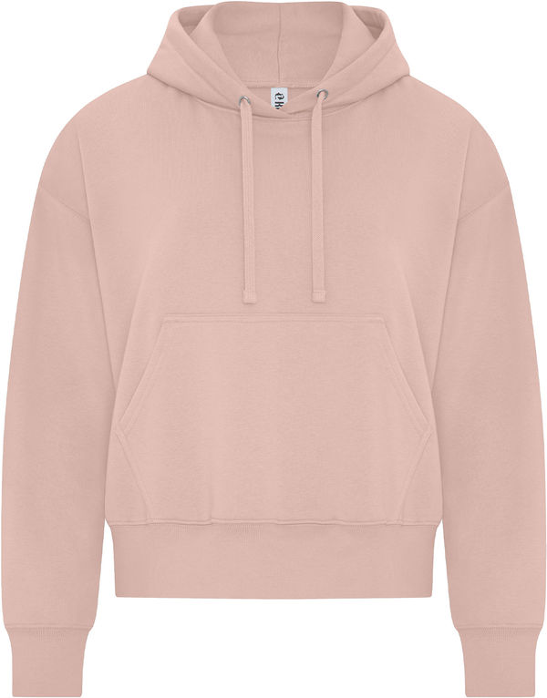 Am image of a Custom Koi Element CFF Pullover Ladies Hoodie in Dusty Rose!