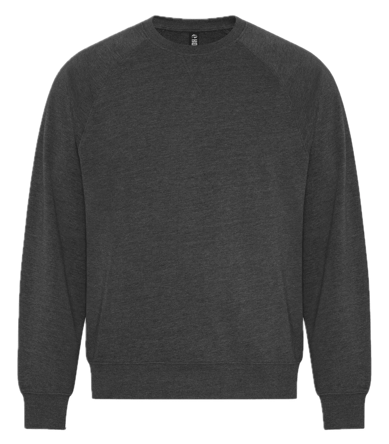 Koi Element CVC French Terry Crewneck in Charcoal Heather Grey