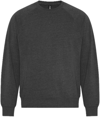 Am image of a Custom Koi Element CVC French Terry Crewneck in Charcoal Heather Grey!