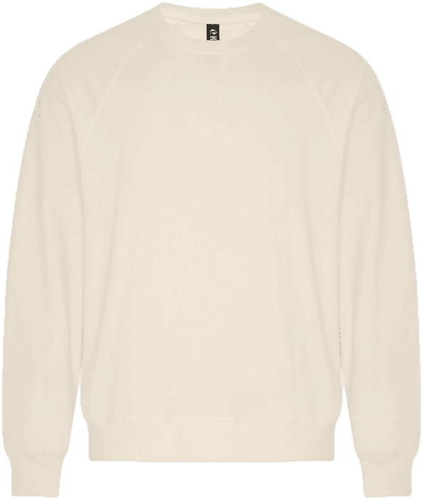 Am image of a Custom Koi Element CVC French Terry Crewneck in Natural!