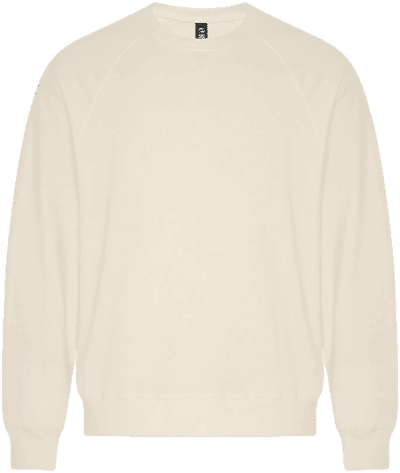 Am image of a Custom Koi Element CVC French Terry Crewneck in Natural!
