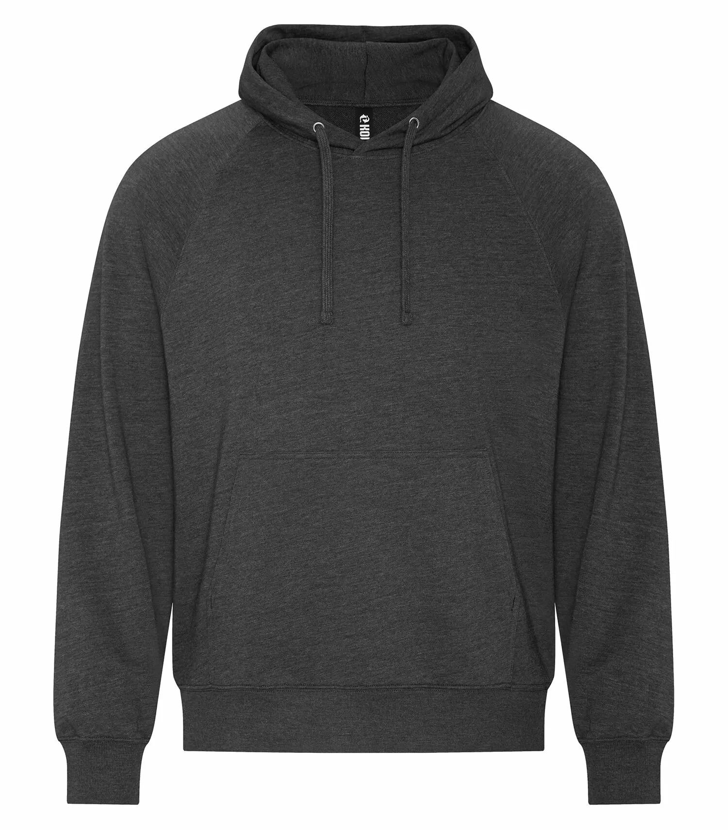 Koi Element CVC French Terry Hoodie in Charcoal Heather Grey