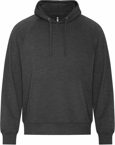 Am image of a Custom Koi Element CVC French Terry Hoodie in Charcoal Heather Grey!