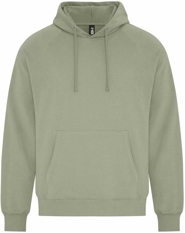 Am image of a Custom Koi Element CVC French Terry Hoodie in Thyme!