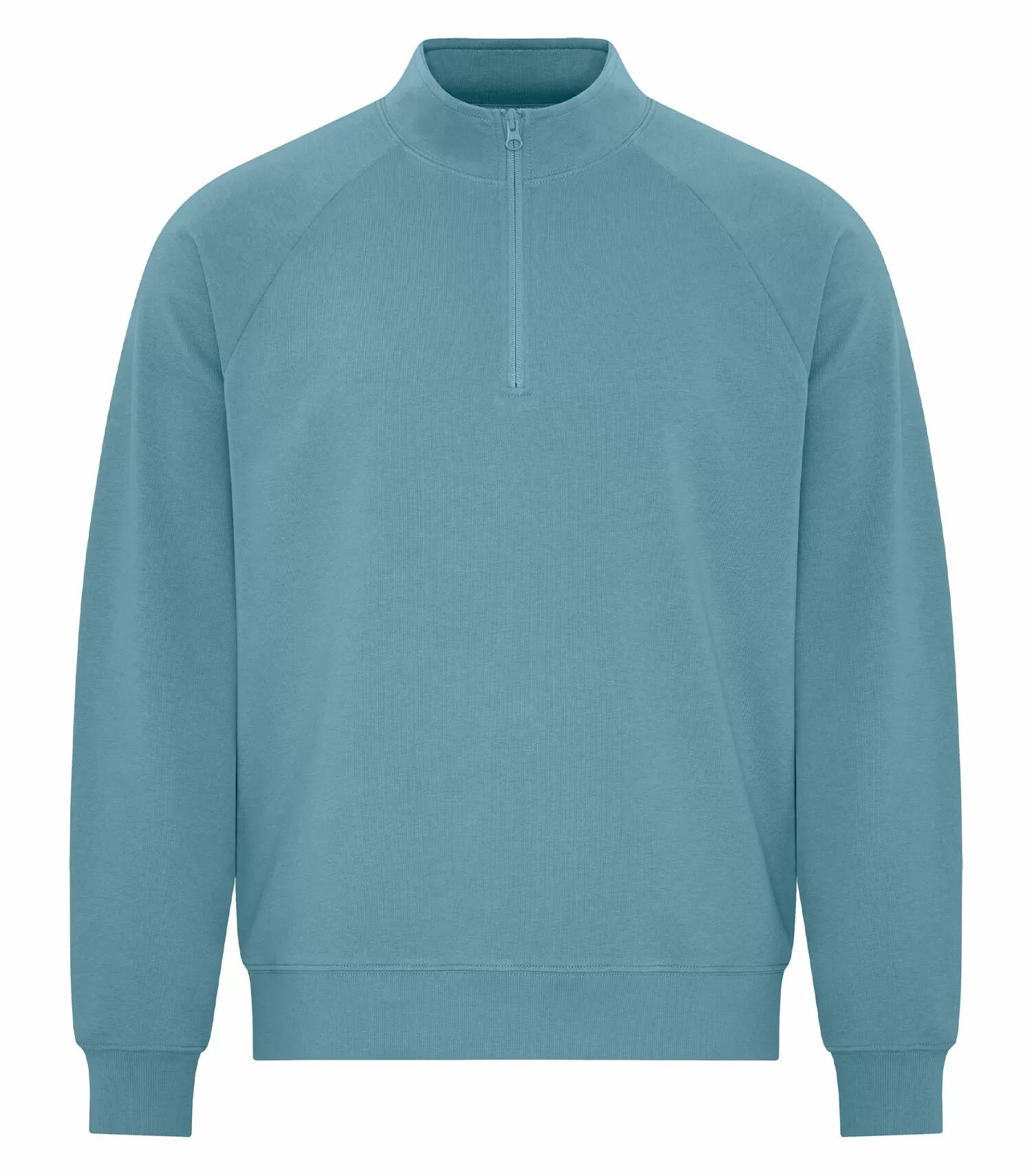 Koi Element CVC French Terry Quarter Zip in Blue Agave