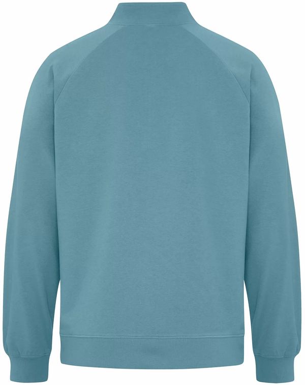 Am image of a Custom Koi Element CVC French Terry Quarter Zip in Blue Agave!