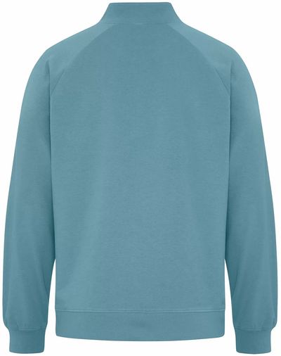 Am image of a Custom Koi Element CVC French Terry Quarter Zip in Blue Agave!