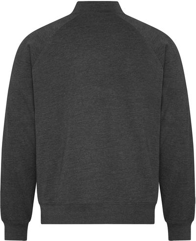 Am image of a Custom Koi Element CVC French Terry Quarter Zip in Charcoal Heather Grey!