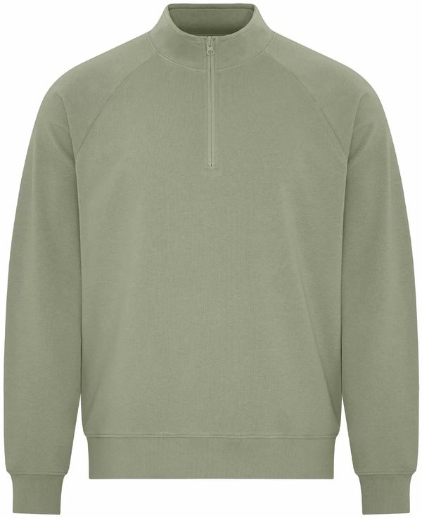 Am image of a Custom Koi Element CVC French Terry Quarter Zip in Thyme!