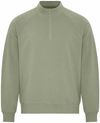Am image of a Custom Koi Element CVC French Terry Quarter Zip in Thyme!