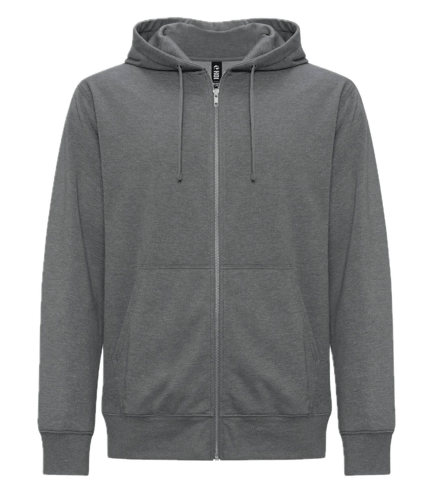 Koi Element Triblend Fleece Full Zip Hoodie in Grey Shadow