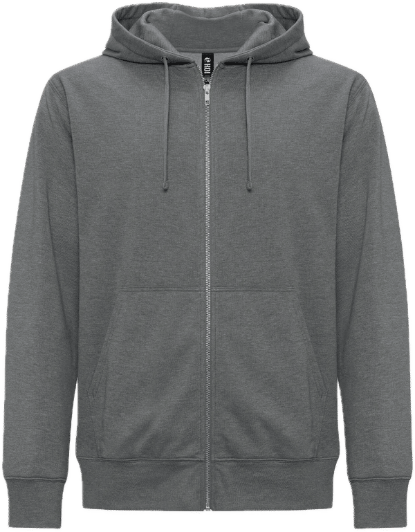Am image of a Custom Koi Element Triblend Fleece Full Zip Hoodie in Grey Shadow!