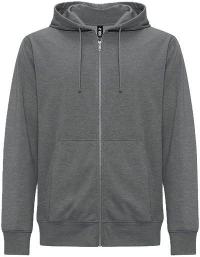 Am image of a Custom Koi Element Triblend Fleece Full Zip Hoodie in Grey Shadow!