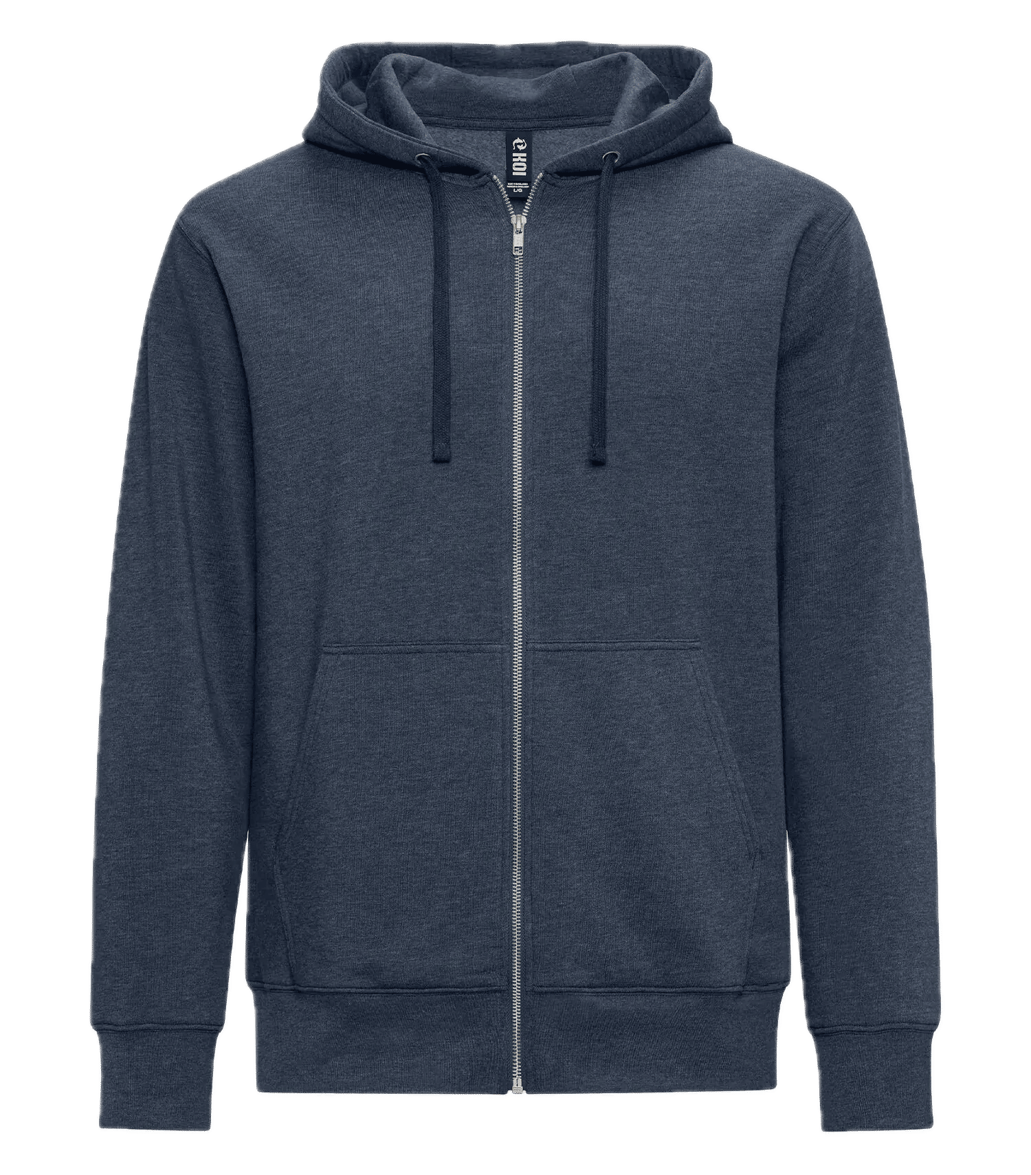 Koi Element Triblend Fleece Full Zip Hoodie in Indigo Frost