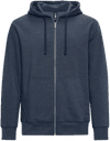 Am image of a Custom Koi Element Triblend Fleece Full Zip Hoodie in Indigo Frost!