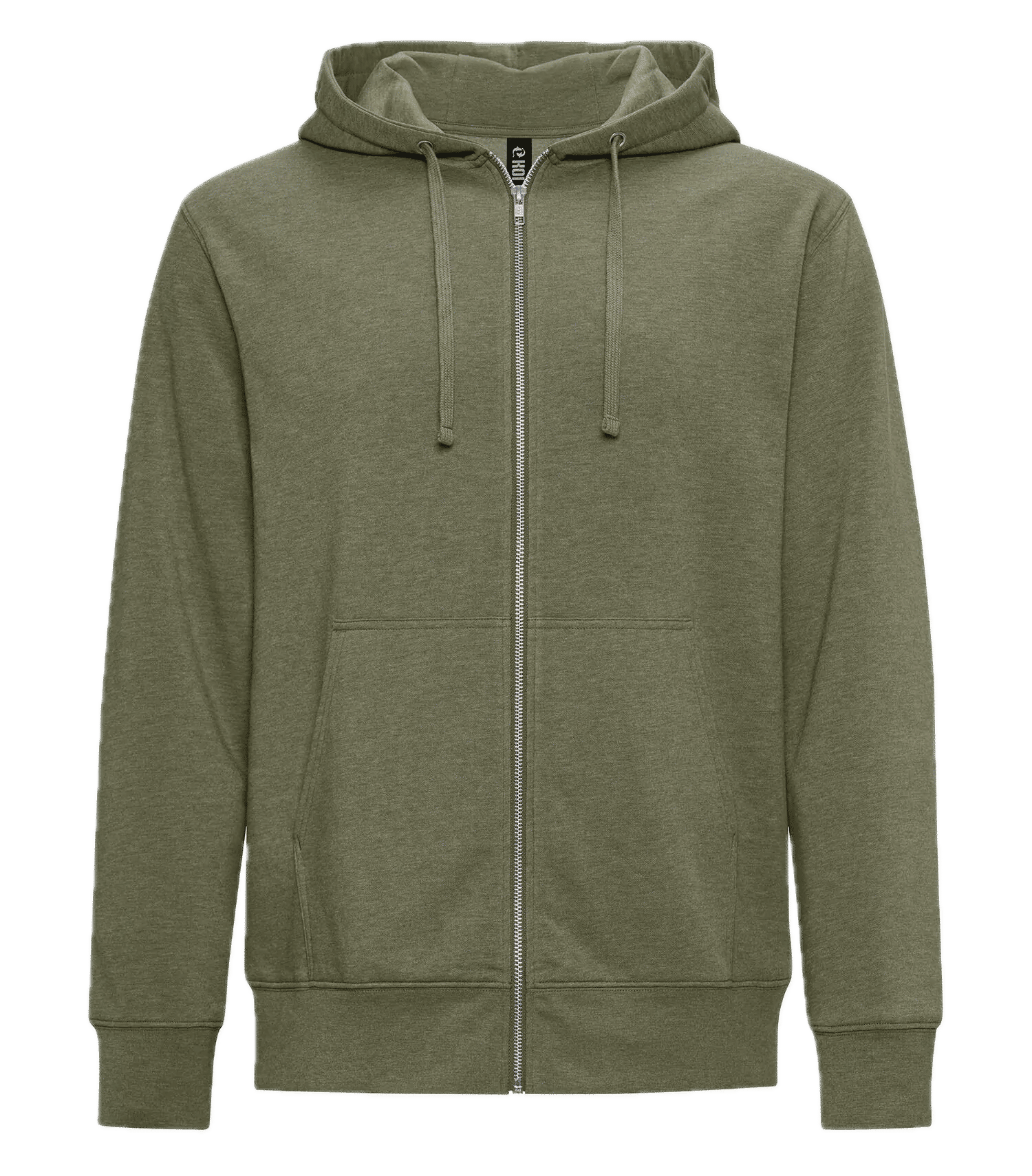 Koi Element Triblend Fleece Full Zip Hoodie in Military Frost