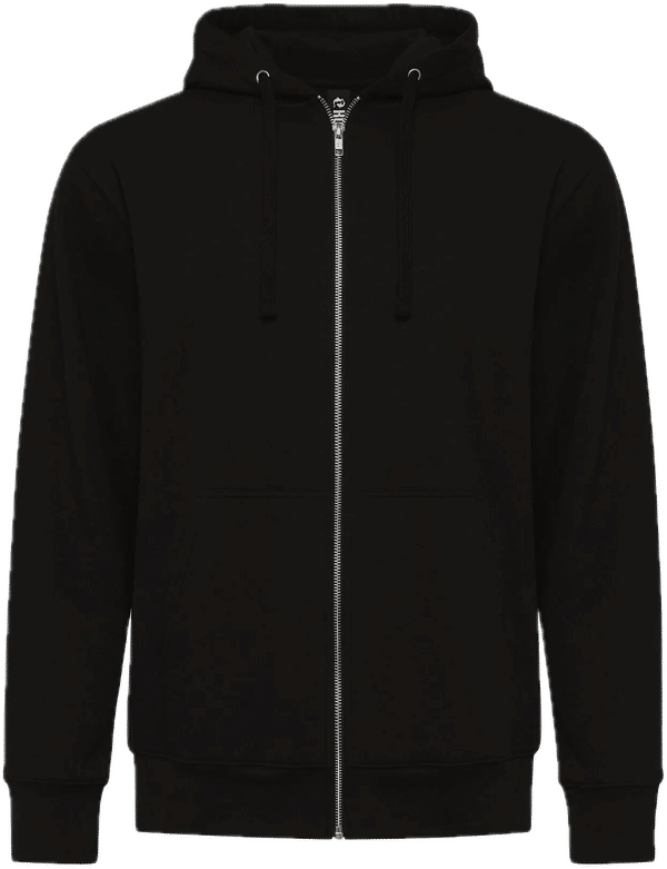 Am image of a Custom Koi Element Triblend Fleece Full Zip Hoodie in Onyx!