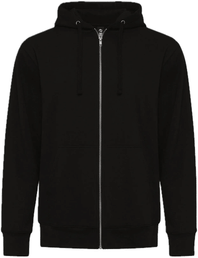 Am image of a Custom Koi Element Triblend Fleece Full Zip Hoodie in Onyx!
