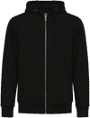 Am image of a Custom Koi Element Triblend Fleece Full Zip Hoodie in Onyx!