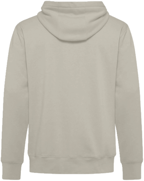 Am image of a Custom Koi Element Triblend Fleece Pullover Hoodie in Sandstone!