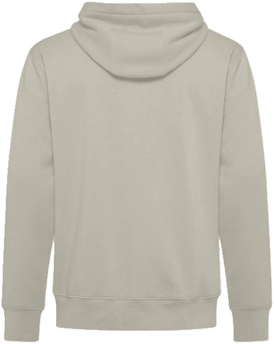 Am image of a Custom Koi Element Triblend Fleece Pullover Hoodie in Sandstone!