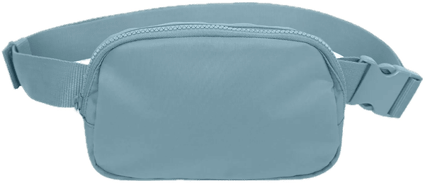 Am image of a Custom Koi Matte Hip Pack in Blue Mist!