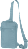 Am image of a Custom Koi Matte Sling Bag in Blue Mist!