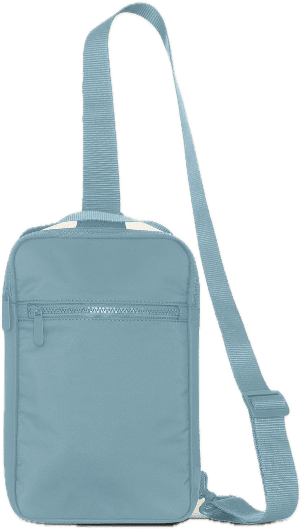 An image of a Custom Koi Matte Sling Bag in Blue Mist!