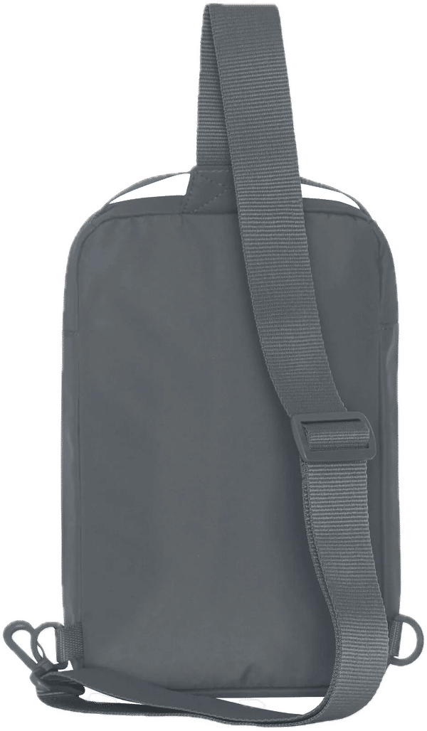 Am image of a Custom Koi Matte Sling Bag in Storm Grey!
