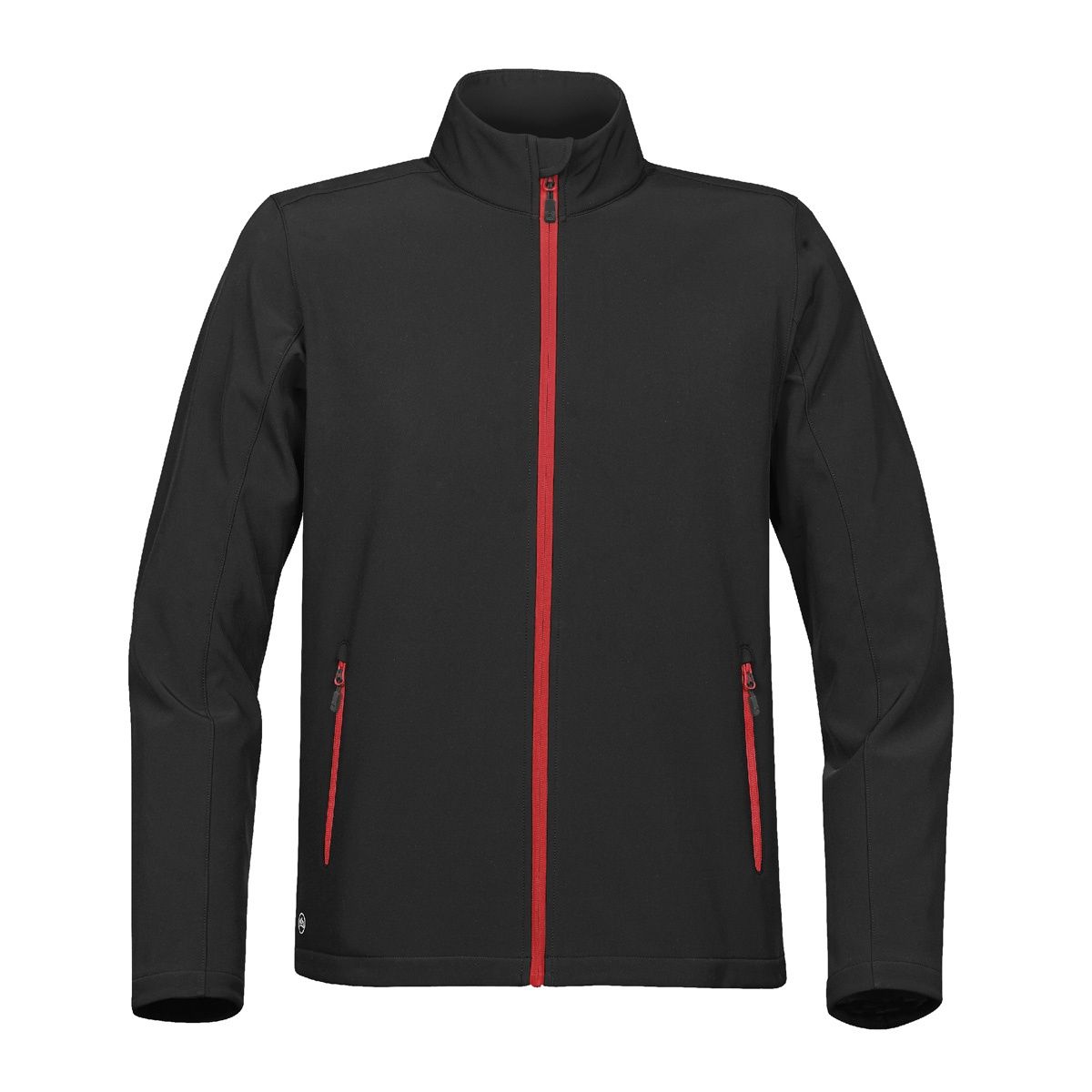 STORMTECH MENS ORBITER SOFTSHELL in BLACK / BRIGHT RED