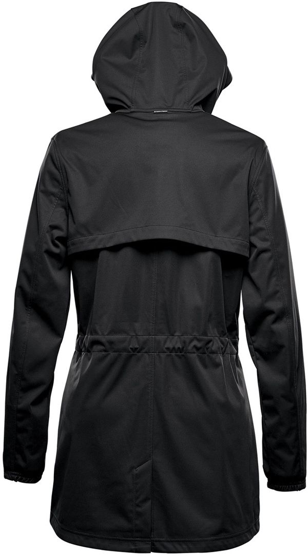 Am image of a Custom Stormtech Womens Belcarra Softshell in Black!
