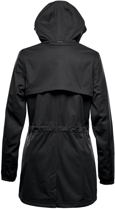 Am image of a Custom Stormtech Womens Belcarra Softshell in Black!