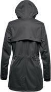 Am image of a Custom Stormtech Womens Belcarra Softshell in Dolphin!